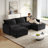 Allan U-Shaped Sectional Sofa with Movable Ottomans-1812803501