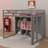 Full-Scale Raised Loft Bed Featuring Closet, Racks-2030843763