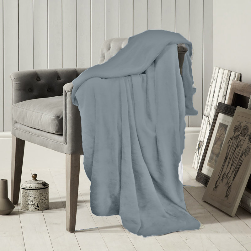 Couverture douce , Frêne gris anthracite