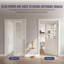 Dalles de porte françaises apprêtées en verre transparent 32 po x 80 po 6-Lite sans ensemble de quincaillerie-128948209