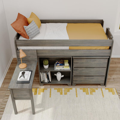 Decimus Kids Twin Loft Bed with Drawers