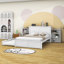 Lit plateforme simple avec tablettes et lit gigogne Deuno-268215358