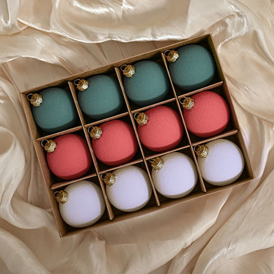 12Pcs/6Cm Hanging Christmas Ball Ornaments Tree Decor Xmas Balls For Home, Holiday, Wedding, Xmas Decorations,A