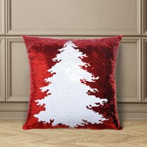 Green Christmas Decor Green Christmas Tree & Wreath Throw Pillow Covers  16x16