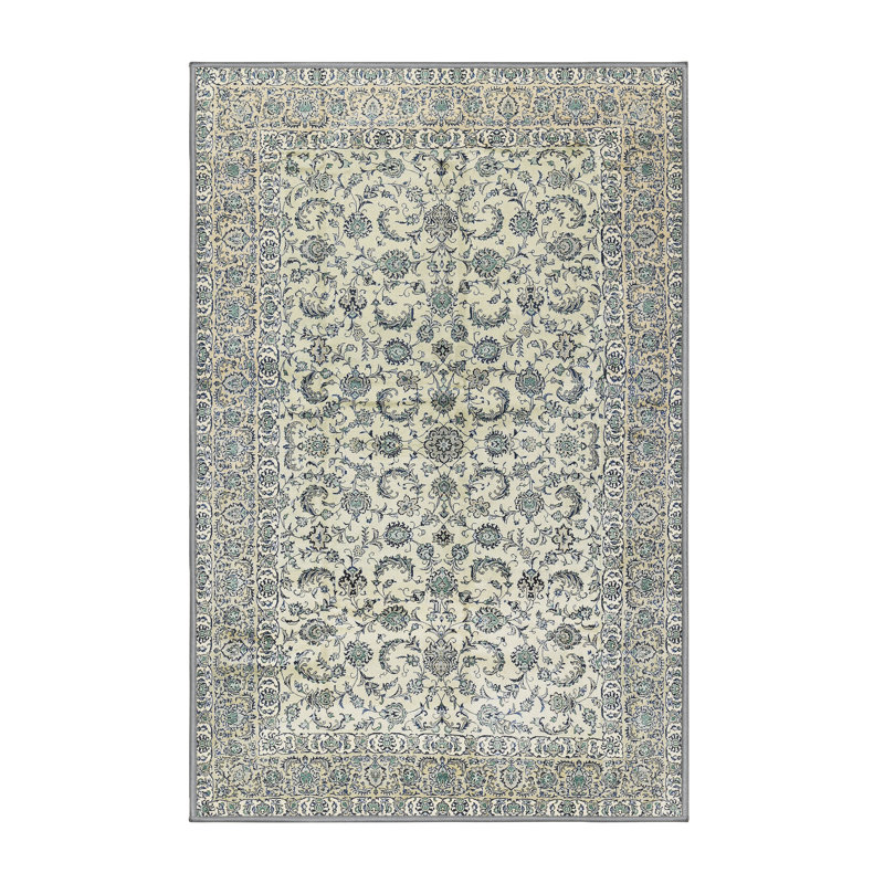 Tapis beige / vert Earleville, Rectangle 6 pi x 9 pi