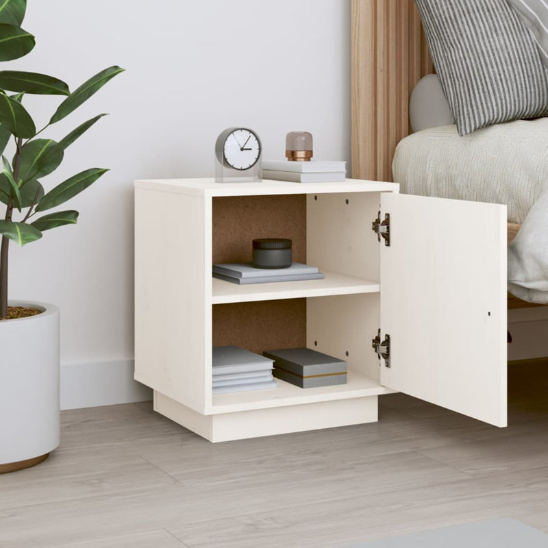 Julea Bedside Table, White