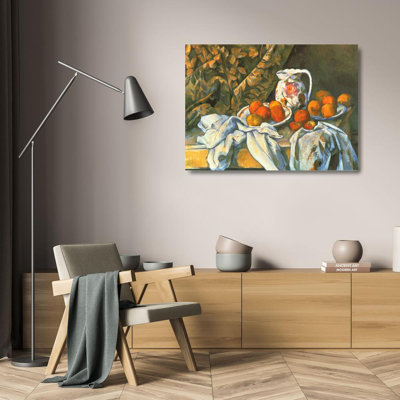 Nature morte avec rideau et pichet