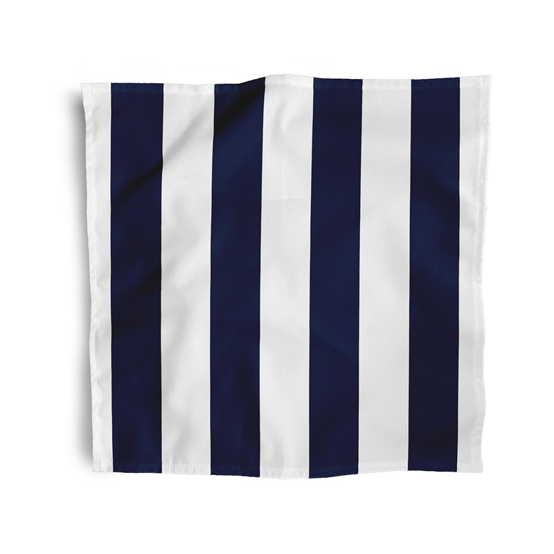 Hartman Polyester Striped Square Napkin, Navy