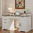 Farmhouse Office Desk With Charging Station, Storage Cabinet, Barn Door Design, File Drawer, Monitor Stand And Keyboard Tray-960953232