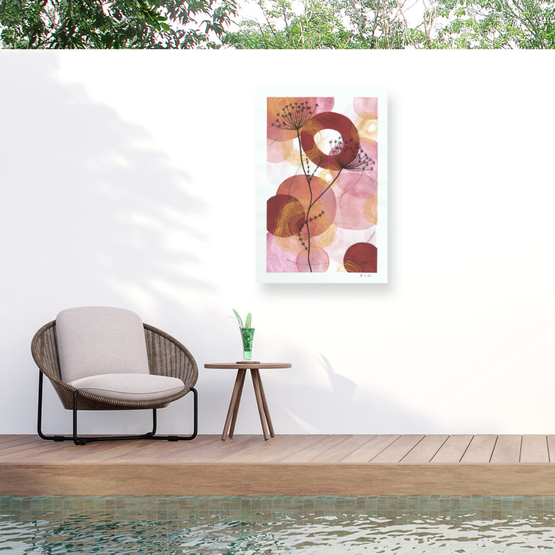 Toile d'extérieur naturellement rose Jocelyn Benford, H 12 po x l 19 po