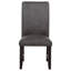Chaise d'appoint de salle à manger rembourrée en similicuir Vinia gris foncé (ensemble de 2)-2088385416