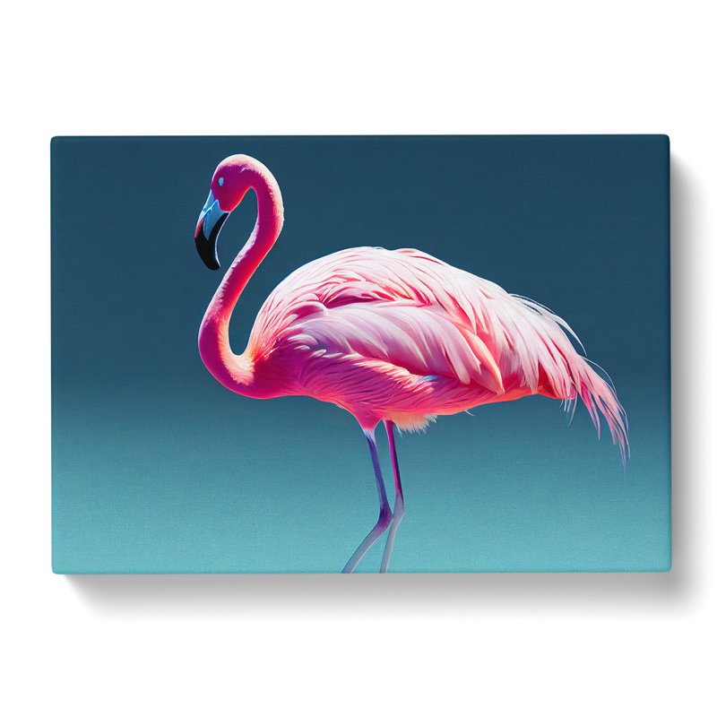 XXX-H1022-WF-8331X Stimulating Flamingo - Wrapped Canvas Print, 35cm H x 50cm W x 3cm D
