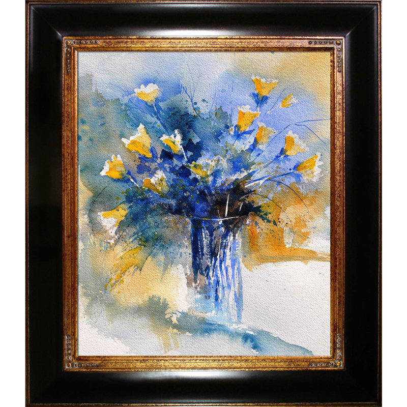 Ledent-still life 566456, peinture sur toile encadrée, H 26 po x l 30 po x P 2 po, Encadré opulent