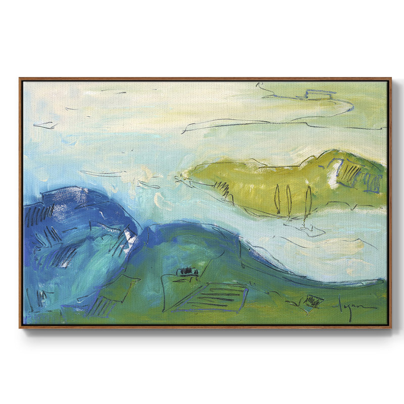 Accouchement de grands rêves encadré sur toile, Noyer, H 25 po x l 37 po x P 2 po