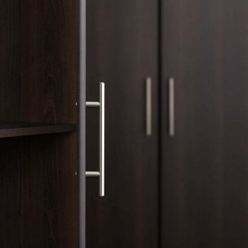 Watse 54" Wall Garage Cabinet, Storage Cabinet, Bathroom Cabinet, Kitchen Pantry Cabinet with 2 Adjustable Shelves, 12" D x 54" W x 24" H, Espresso