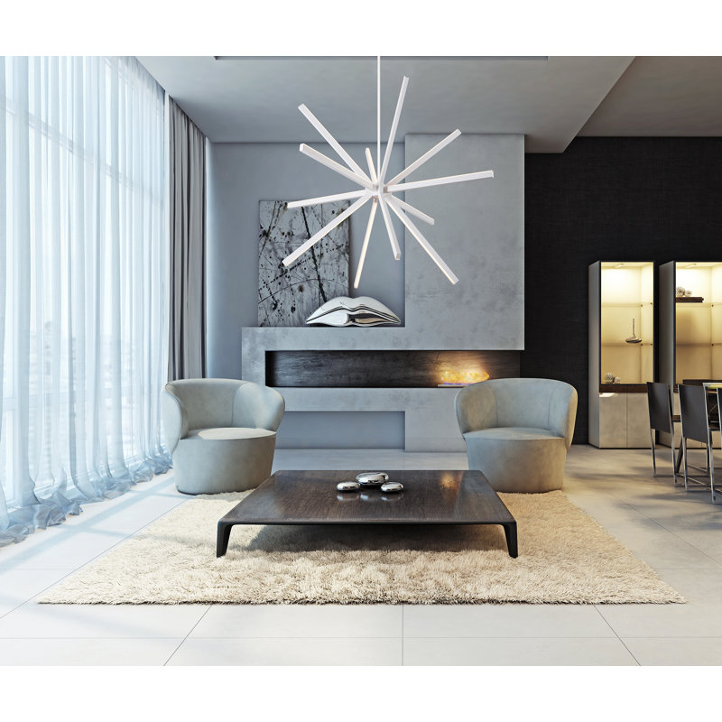 Sirius 13 - Light LED Chandelier, White, 15.75" H x 20" W x 20" D