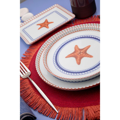 Ashwaq Piece Porcelain Dinnerware Set - Service for 6