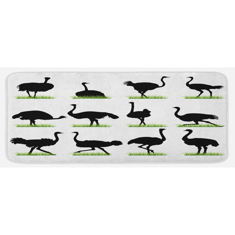 Tapis de cuisine autruche