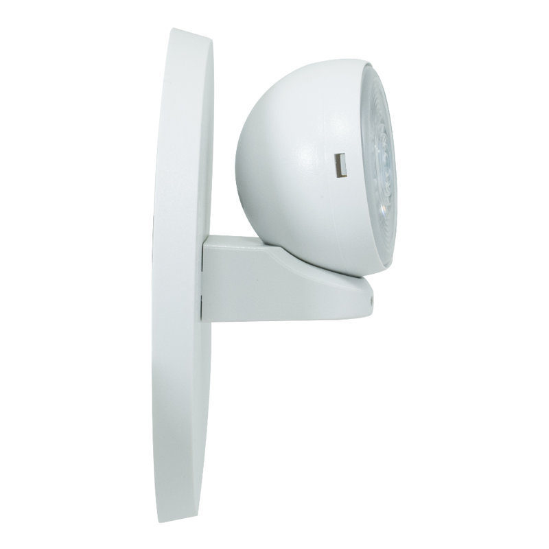 White Single Head LED Emergency Light with Adjustable Mount