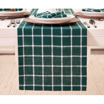 100% Pure Linen Hemstitch Table Runner