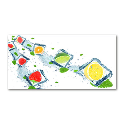 Fruit In Cubes - Wrapped Canvas Print