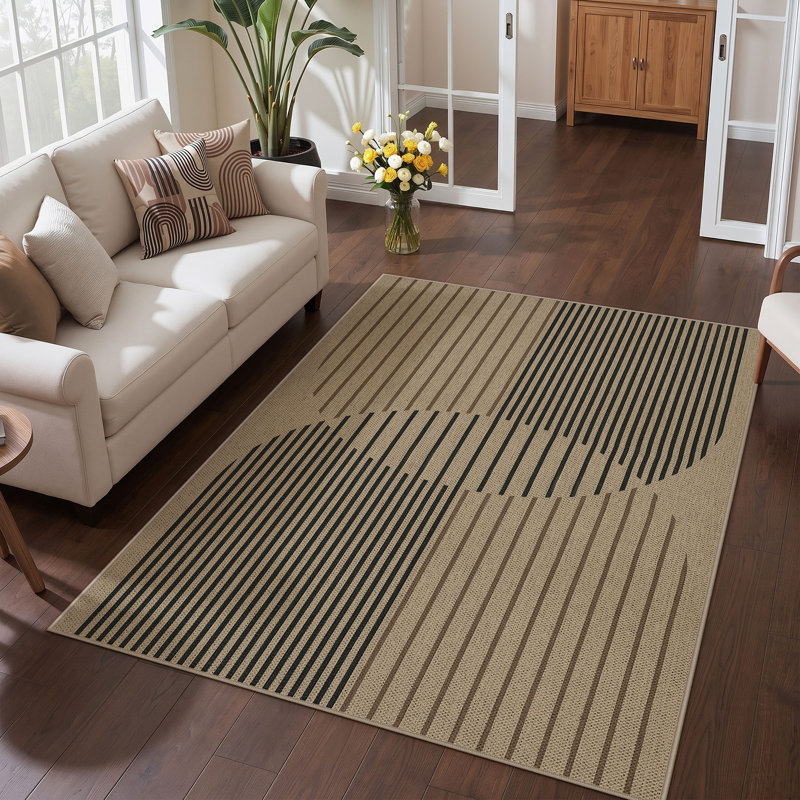 Tapis tissé antidérapant en jute