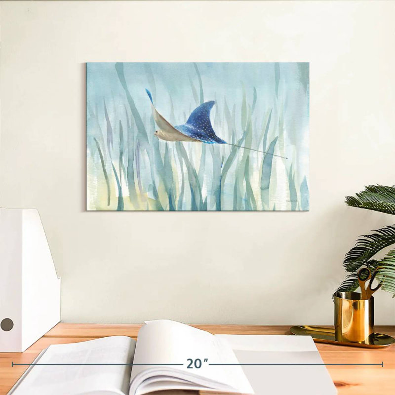 «Animal», impression sur toile «Rayon sous-marin», H 8 po x l 12 po, Toile tendue