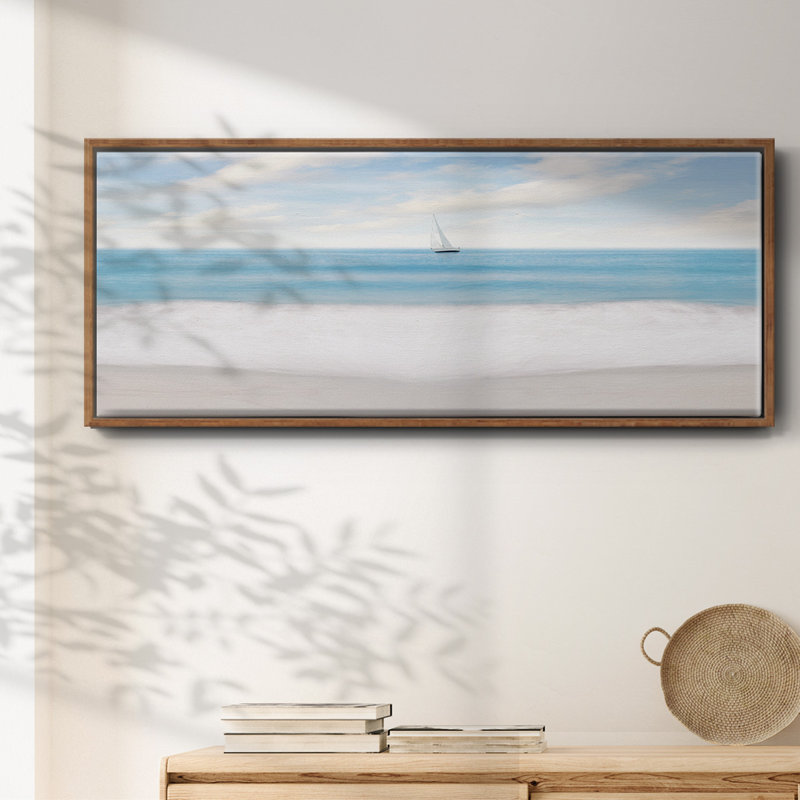 Plage - toile encadrée, H 20 po x l 50 po