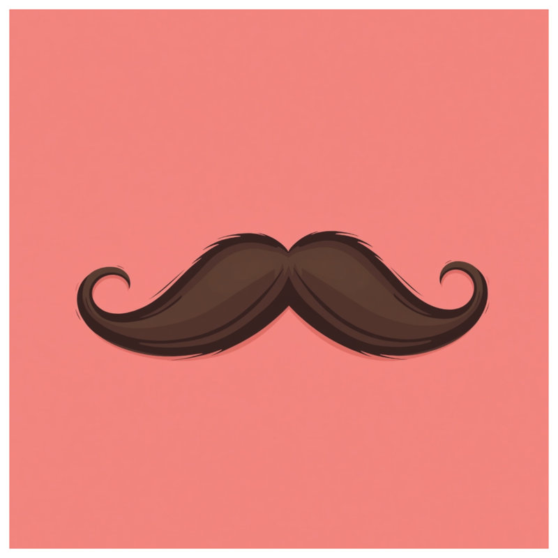 Tapis de bain brun avec moustache enroulée, L 24 po x L 17 po