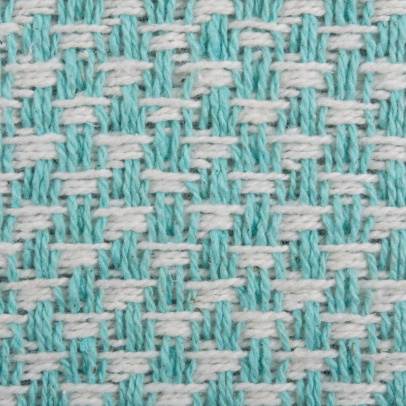 Anoka Geometric 100% Cotton Table Runner, Aqua