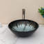 Lavabo vasque circulaire en verre 16,5 "avec bonde escamotable