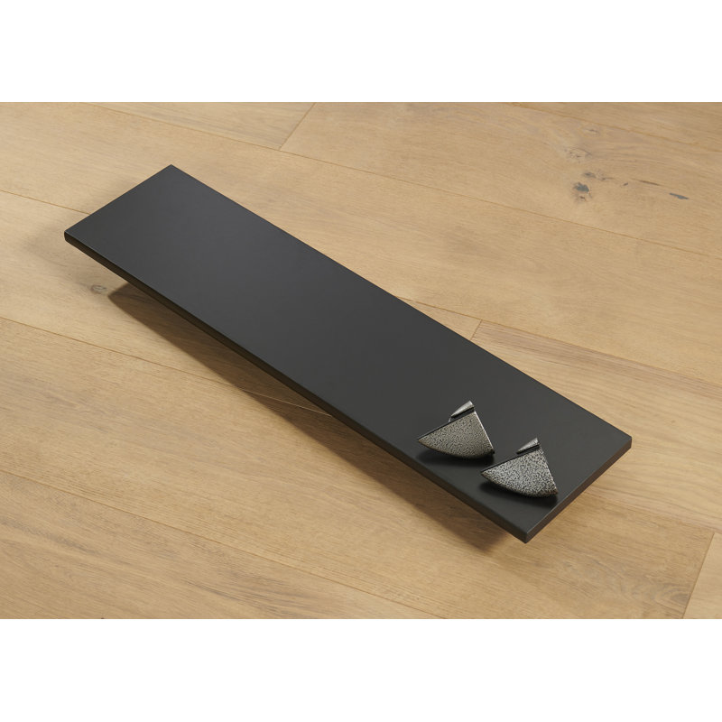 Ensemble de tablettes Gallery 8X32 noires avec supports Pelican, H 3,38 po x l 32 po x P 12 po, Black/Stone Grey