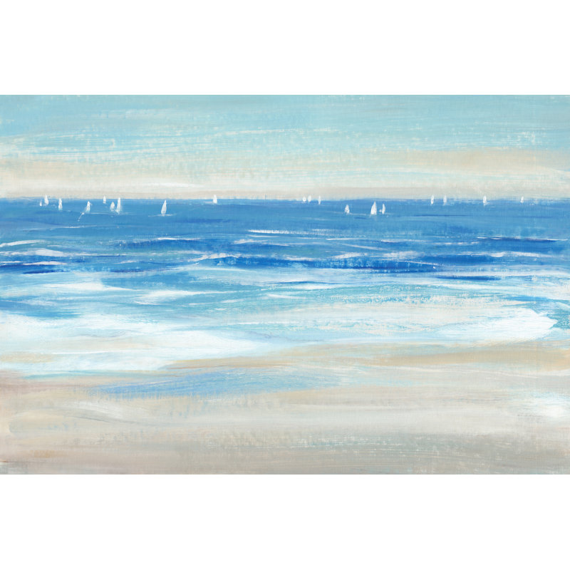 Low Cerulean Tide II by Tim OToole - Wrapped Canvas Painting, 20cm H x 30cm W