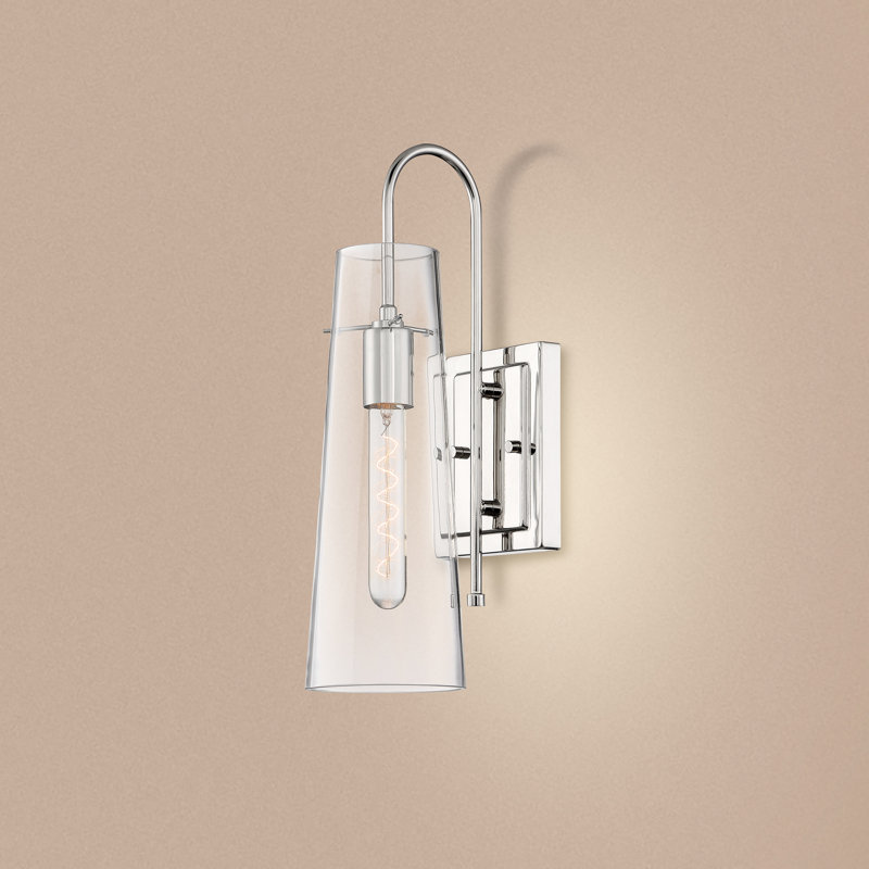 Gallen 1-Light Dimmable Bath Sconce, Polished Nickel