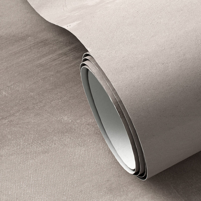 Limewash Solid Color Terralon Wallpaper Roll by FH Art Studio, Gray