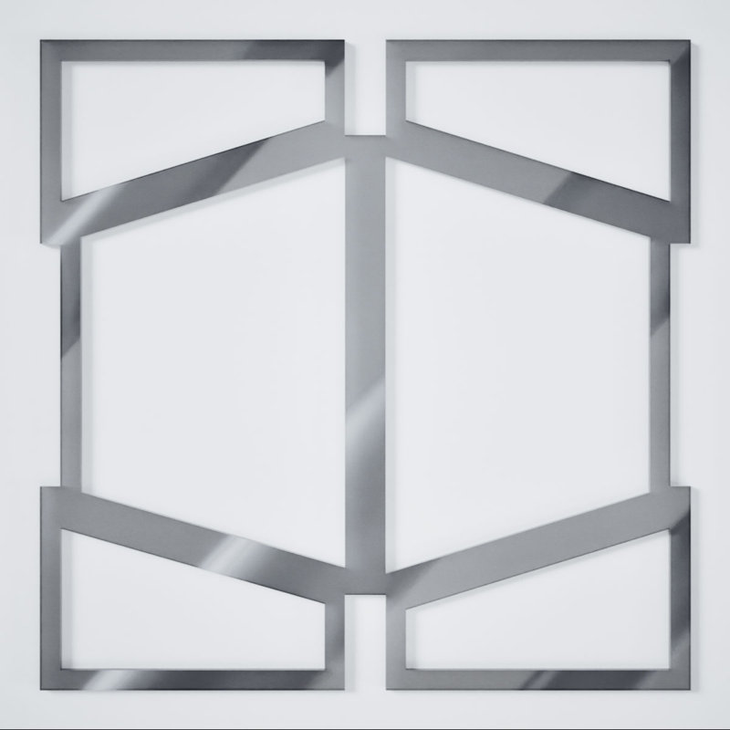 Miroir argenté Greeley, 15.38" H x 15.375" W x 0.125" D, Argent argent