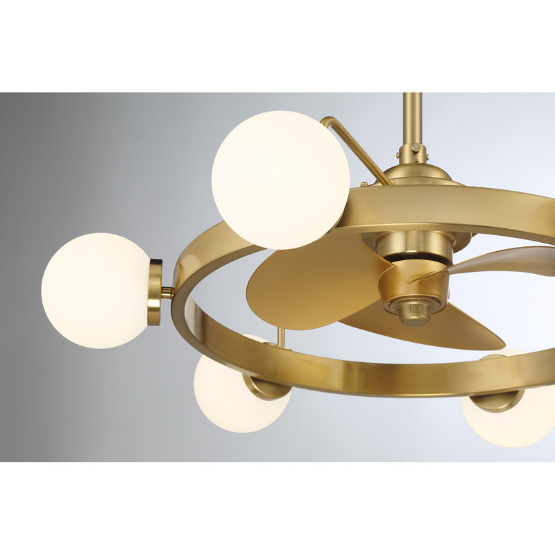 Jataveon 30" LED Fandelier with Remote Control