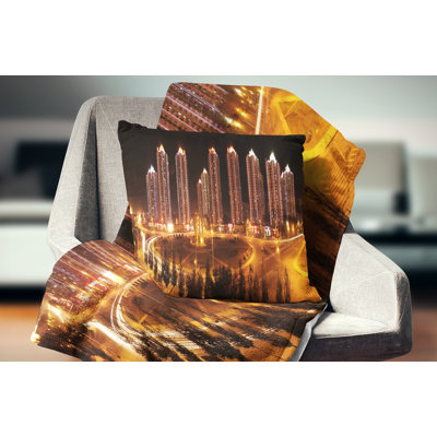 Coussin de photographie de paysage urbain chinois