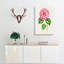 Pink Queen Victoria Camellia Illustration - Wrapped Canvas Painting Print-55324896
