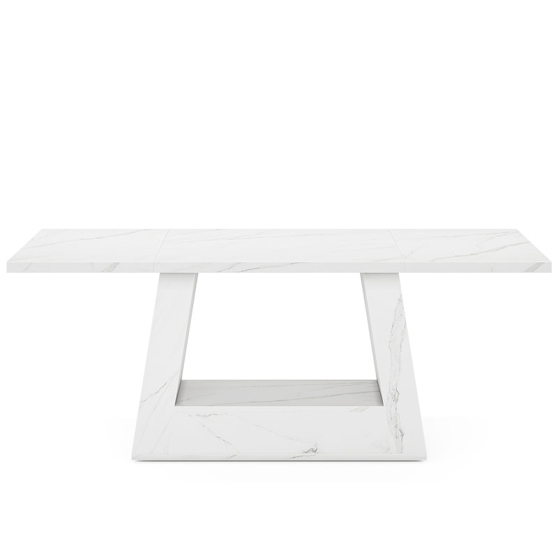 63" Modern Rectangular Dining Table For 4 To 6 People(Only Table,No Chair)