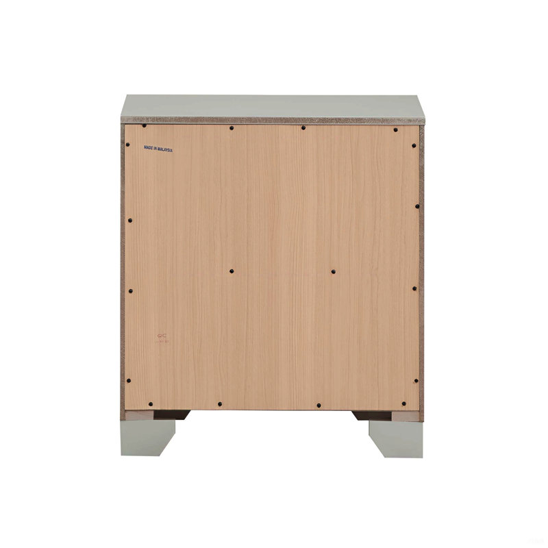 Elegant Silver Champagne Accent Table
