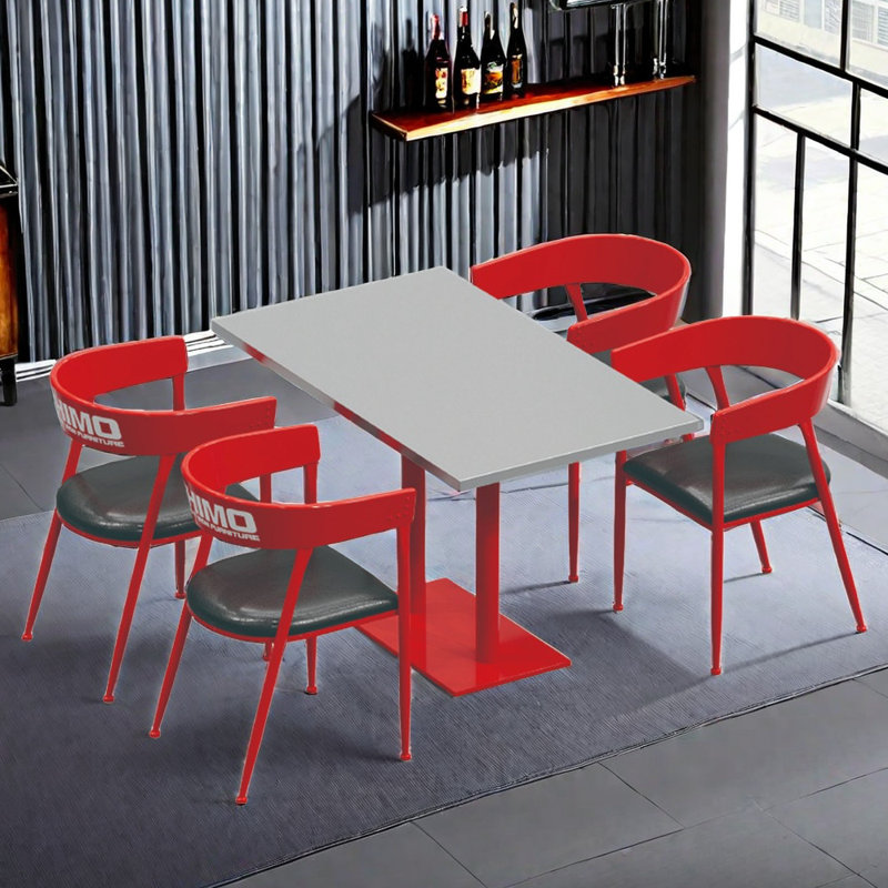 Murch 4 - Person Pedestal Dining Set, 29.6'' H x 47.3'' L x 27.6'' W, Red, Red