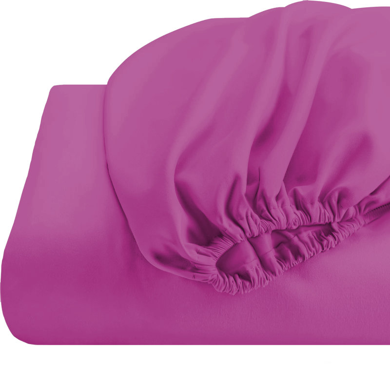 Super Soft 200 Thread Count Microfiber Brushed Fitted Bed Sheet, Single (3'), Lilac/Purple