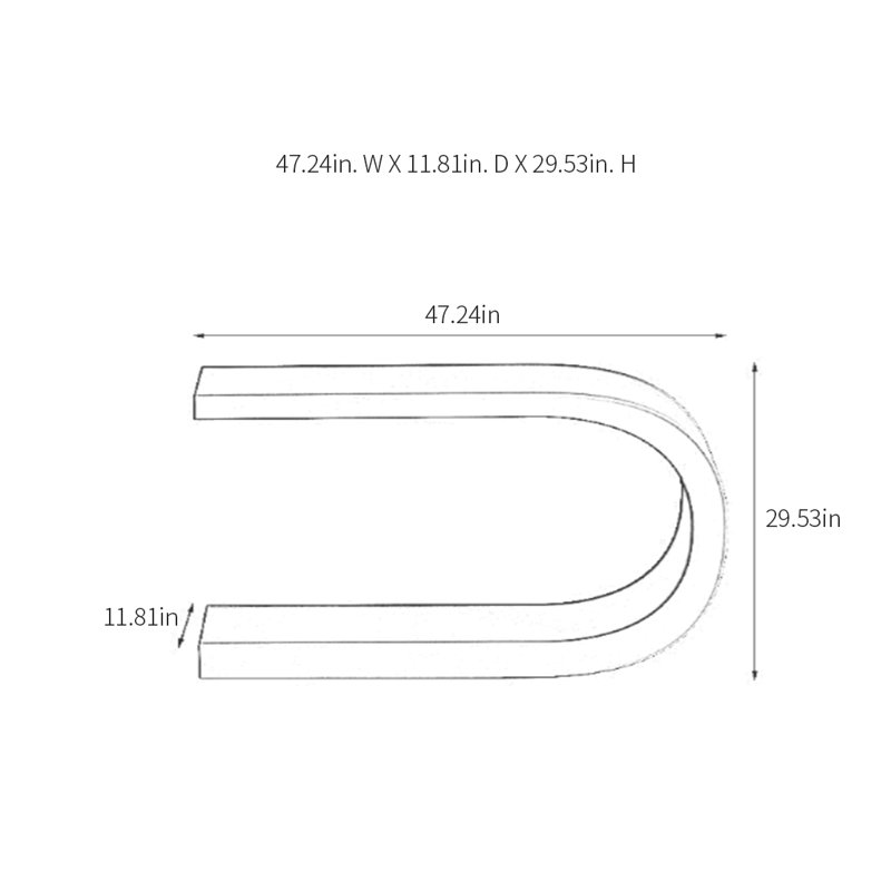 Kentae, White, 29.53" H x 47.24" W x 11.81" D