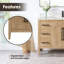 Meuble-lavabo en bois manufacturé et gris Griselde-91927734