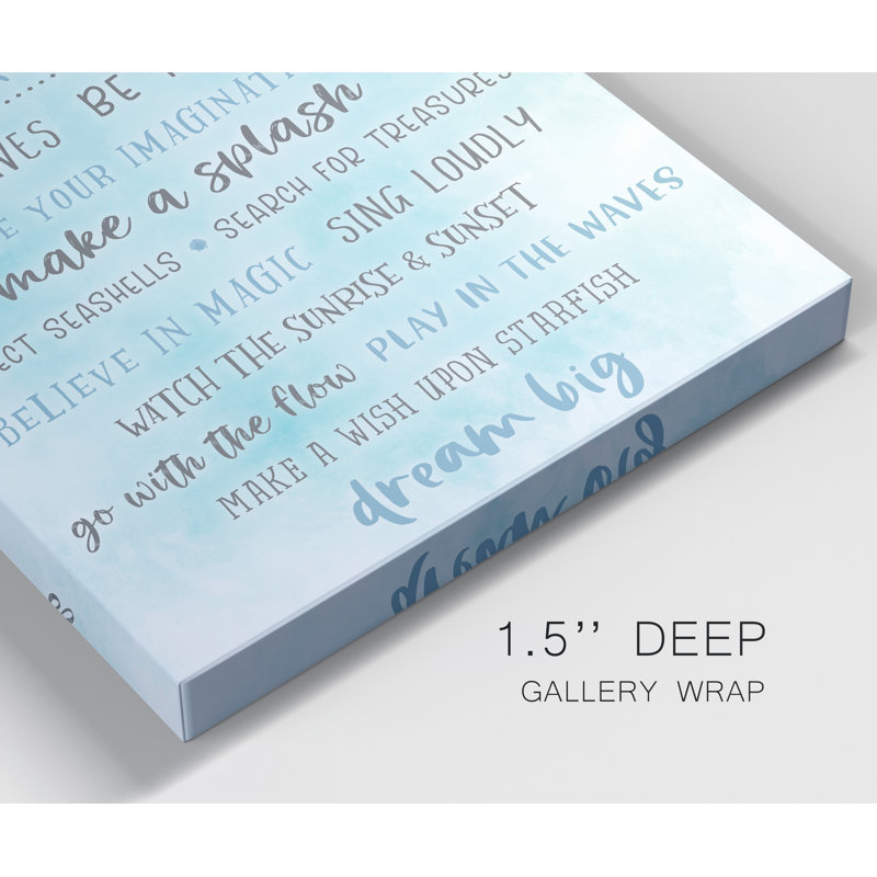 " Be a Mermaid " Textual Art Print, 27" H x 18" W x 1" D