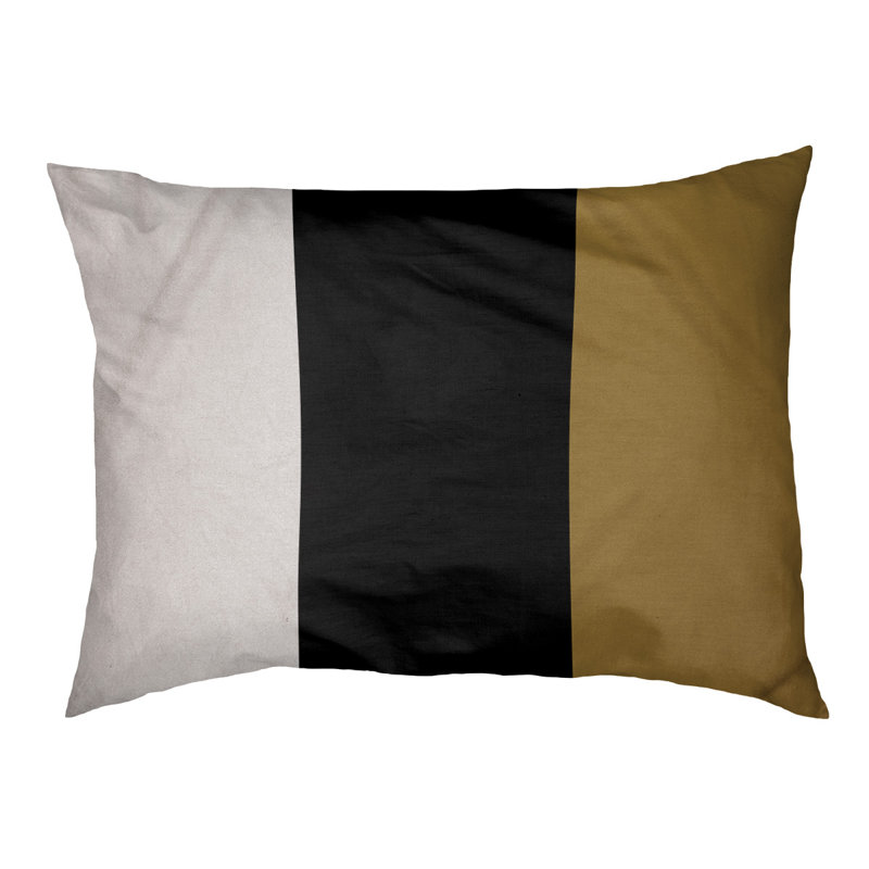Coussin intérieur New England, Petit (l 28 po x P 18 po x H 6 po), Blanc / noir / or