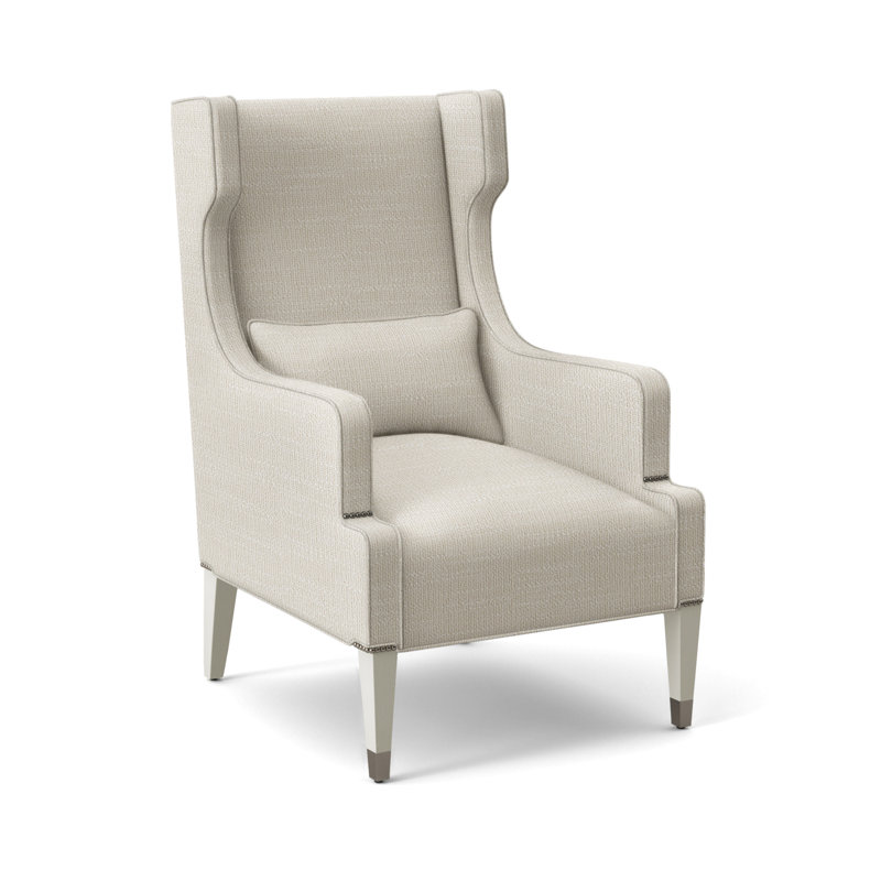 Thom Filicia Home Wingback Chair, Tommy Flax, Wrenn