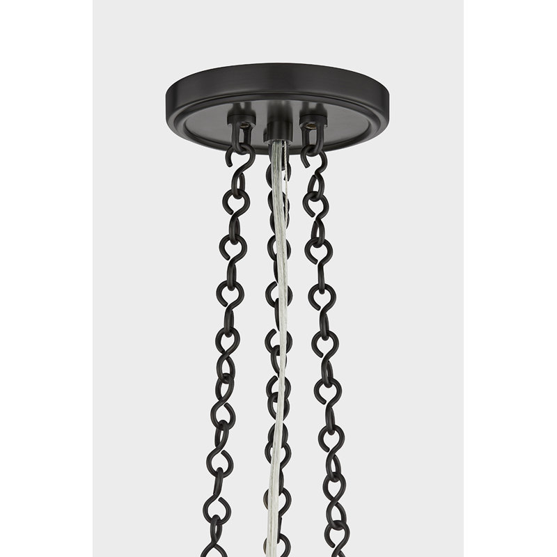 Luminaire suspendu Awosting en laiton vieilli, H 6,25 po x l 17 po x P 17 po, Bronze