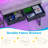 Computer Desk With Recessed Power Outlet And 2-tier Fabric Drawers,gaming Desk With Led Lights, Office Desk With Printer Storage Shelves, Reversible Desk With Monitor Shelf-47642064